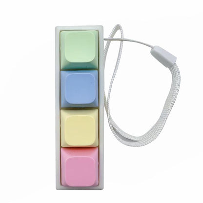 Fidget Toys 1 Count LED Keyboard Keychain Fingertip Clicker Stress Relief Keychain Fun Pendant for Boys and Girls Portable Keychain Light with Crystal Keycaps and Transparent Design Unisex Elegant Style