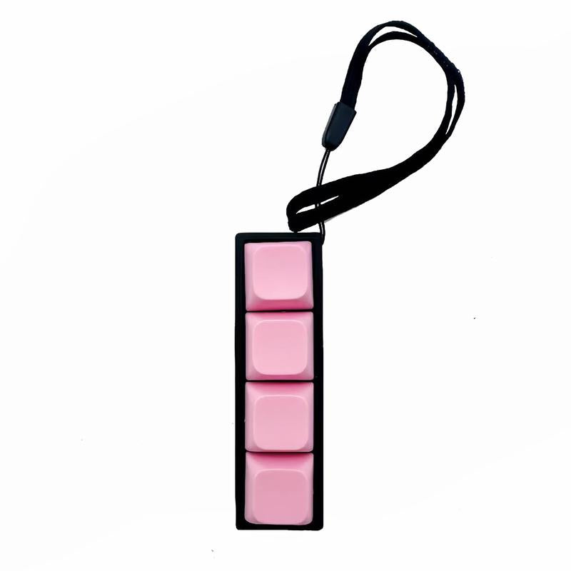 Fidget Toys 1 Count LED Keyboard Keychain Fingertip Clicker Stress Relief Keychain Fun Pendant for Boys and Girls Portable Keychain Light with Crystal Keycaps and Transparent Design Unisex Elegant Style