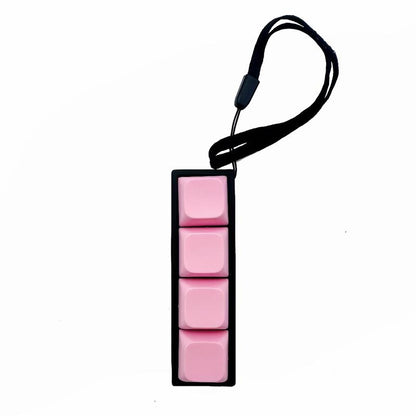 Fidget Toys 1 Count LED Keyboard Keychain Fingertip Clicker Stress Relief Keychain Fun Pendant for Boys and Girls Portable Keychain Light with Crystal Keycaps and Transparent Design Unisex Elegant Style